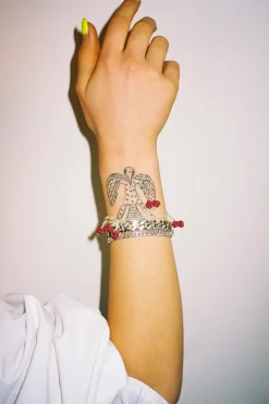 Armbånd - Beaded Bright Cherry