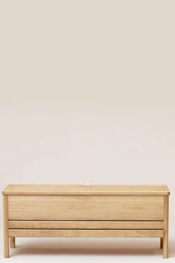 Benk - A Line Storage Bench 111 Hvitoljet Eik