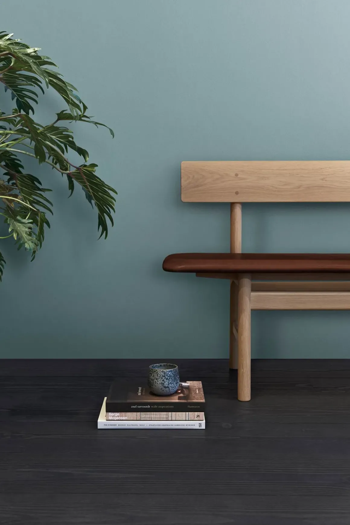 Benk - BM Bench 3171 Såpet Eik / Omni Burnt Sienna 293