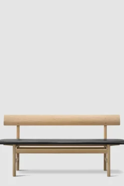 Benk - BM Bench 3171 Såpet Eik / 98 Sort Lær