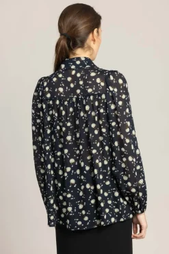 Bluse - Floral Volumes Blue/White Flower Garden