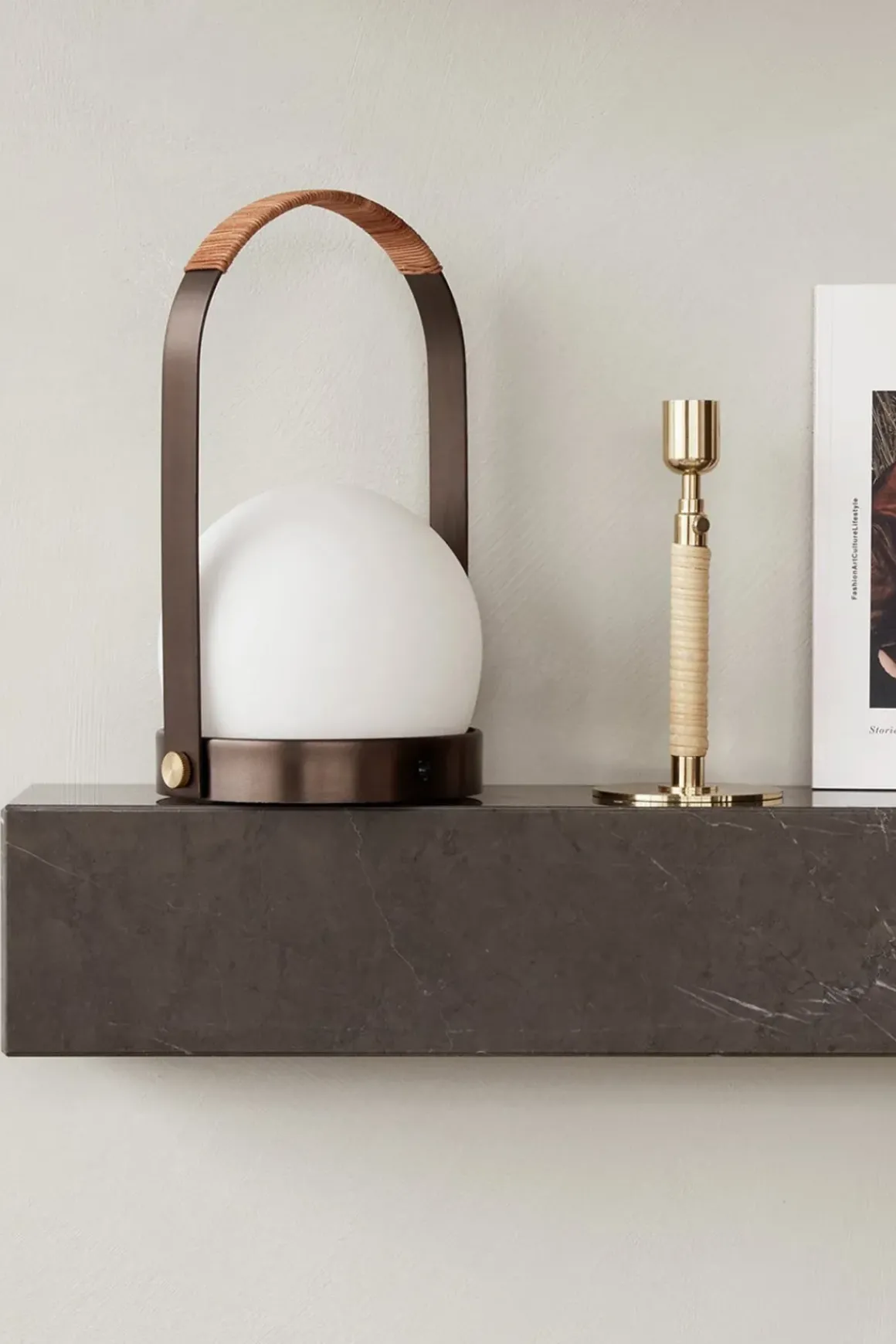 Bordlampe - Carrie Portable LED Bronzed Brass