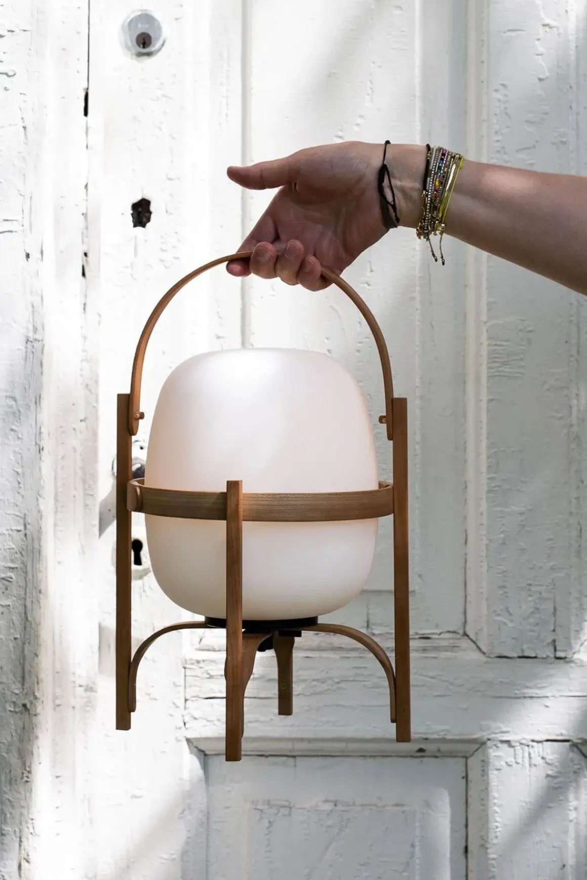 Bordlampe - Cestita Bateria Portable Opal Glass