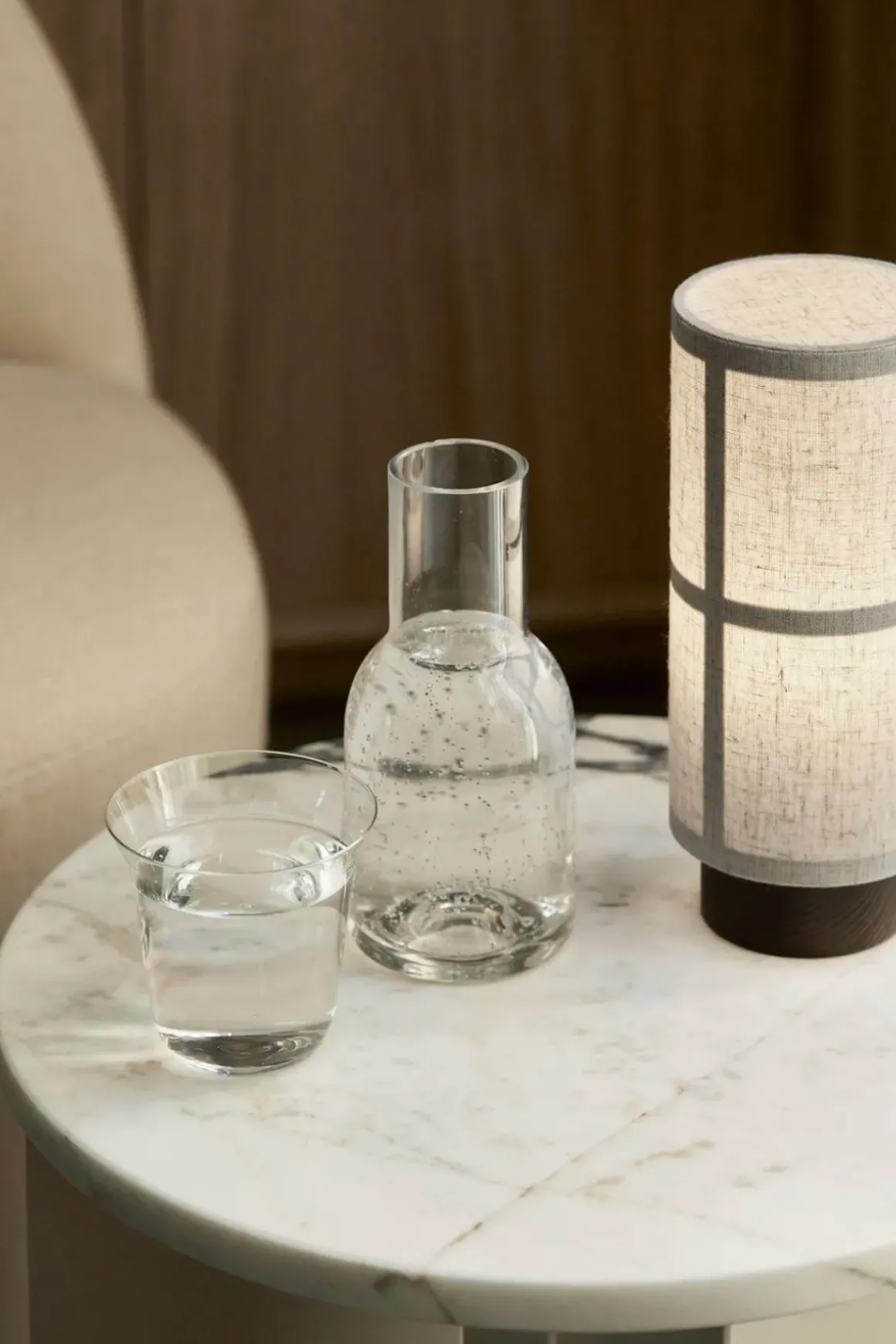 Bordlampe - Hashira Portable Stained Oak Raw