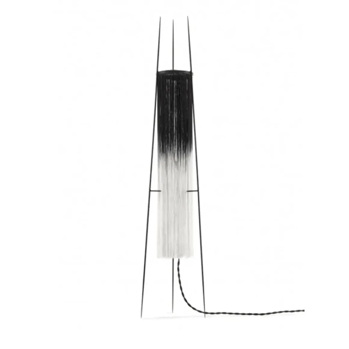 Bordlampe - Kiki Sort/Hvit L17 W17 H85