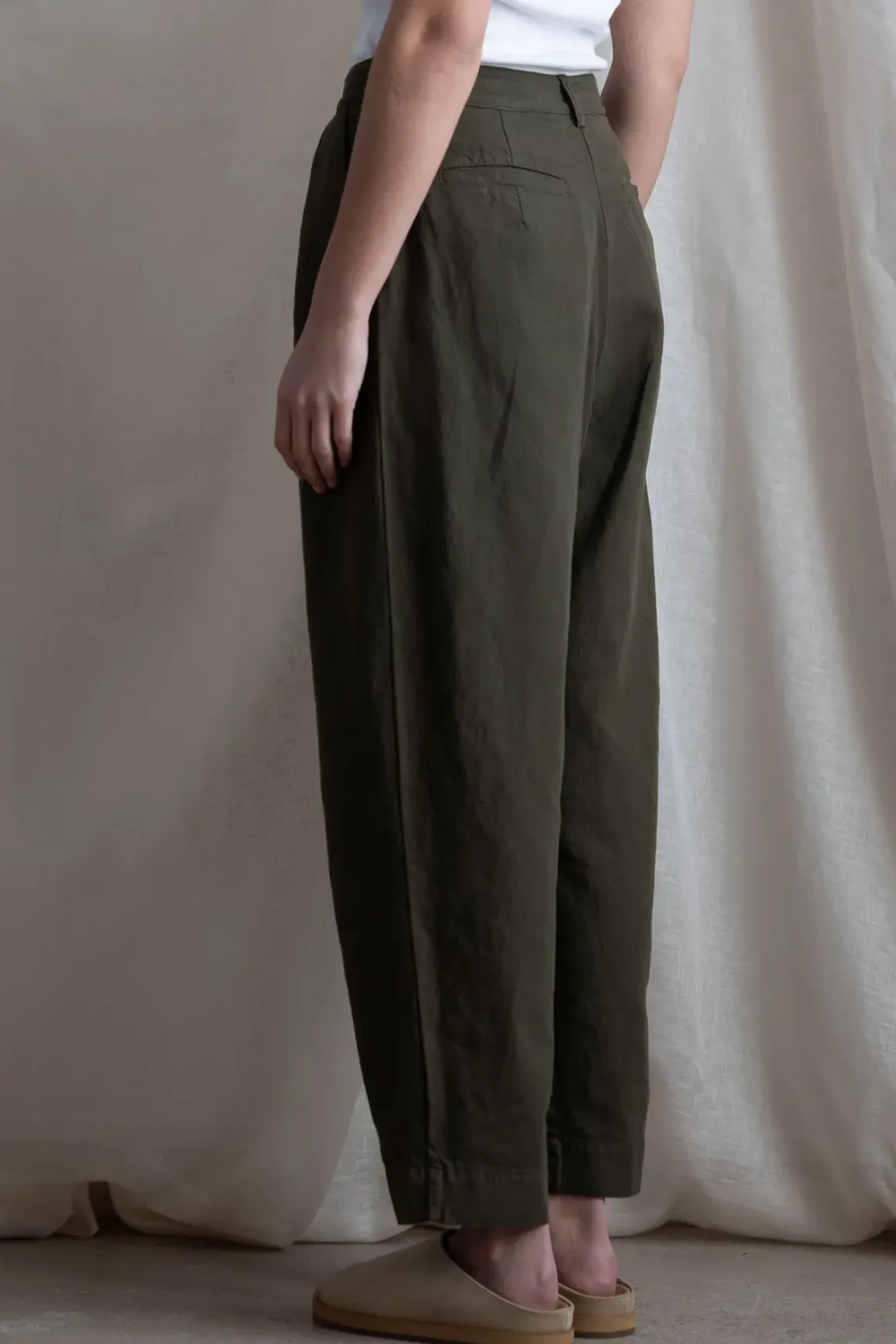 Bukse - Cotton Linen Herringbone