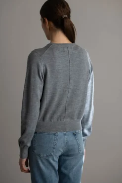Cardigan - Classic Merino Cardigan Gray Melange