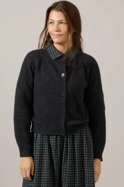 Cardigan - Raglan Charcoal