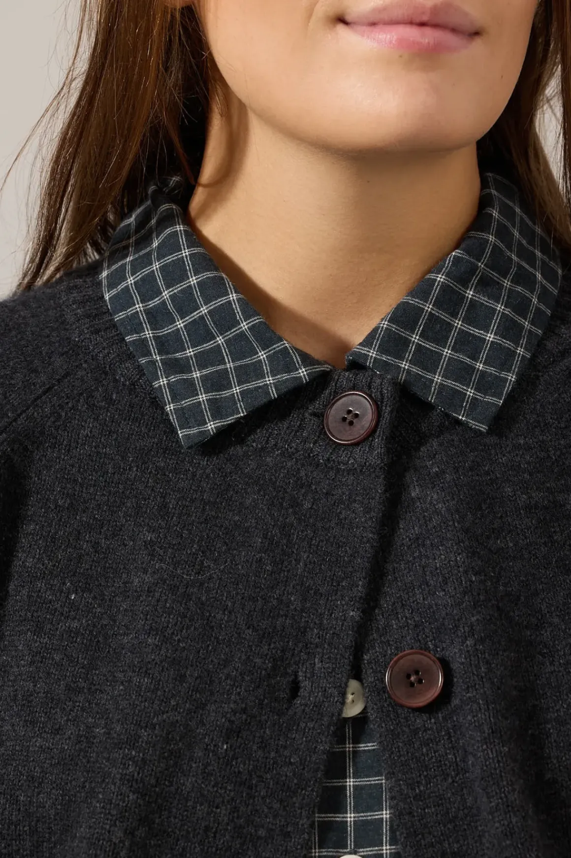 Cardigan - Raglan Charcoal