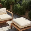 Fotskammel - Virkelyst H43cm Golden Yellow Stripe