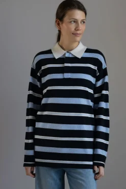 Genser - Striped Rugby Midnight Kombo