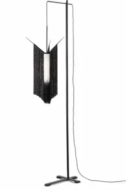 Gulvlampe - Chan 2 Sort/Hvit l50xb40xh200cm