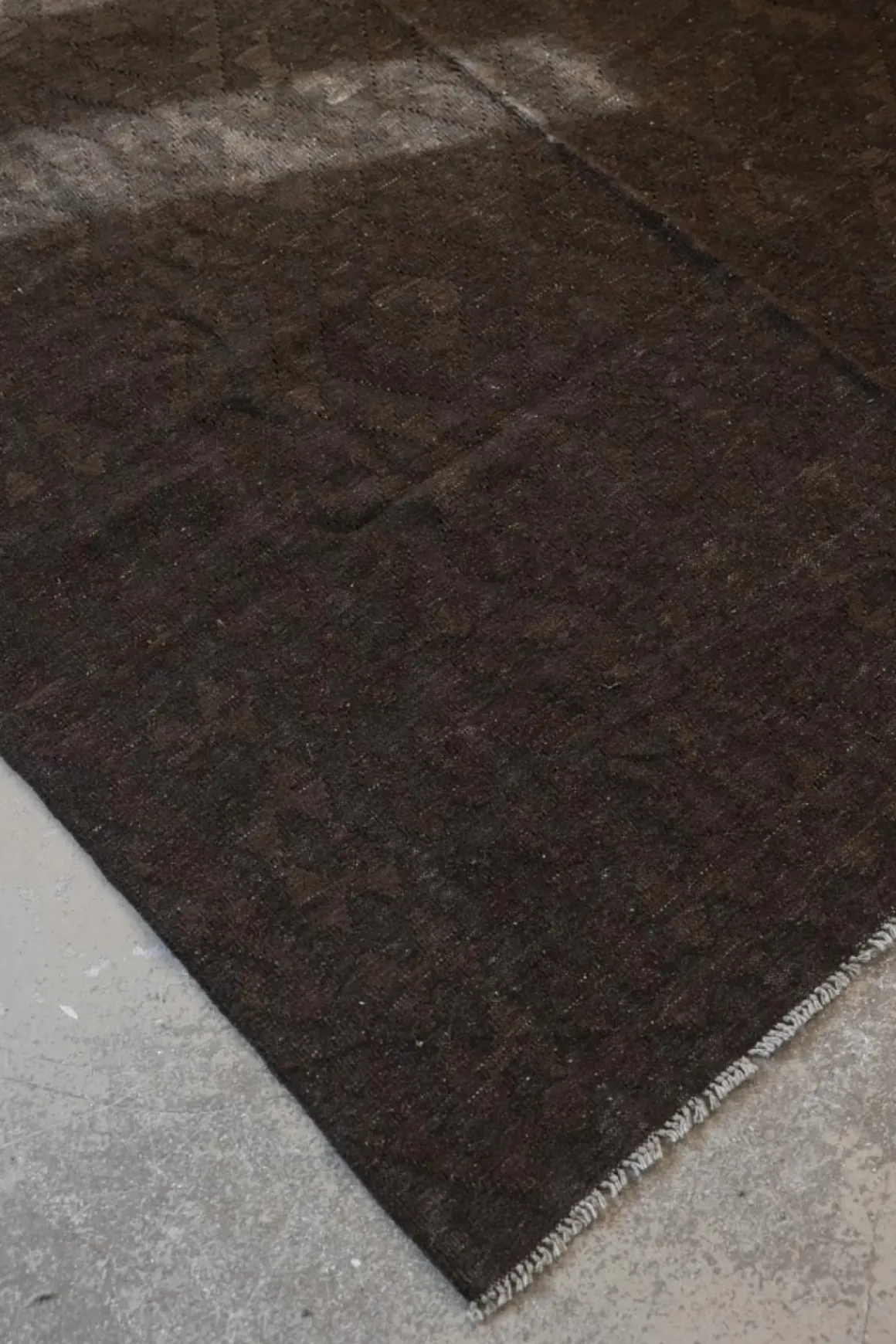Gulvteppe - Kelim No.35 287x205cm Dark Grey/Brown/Black