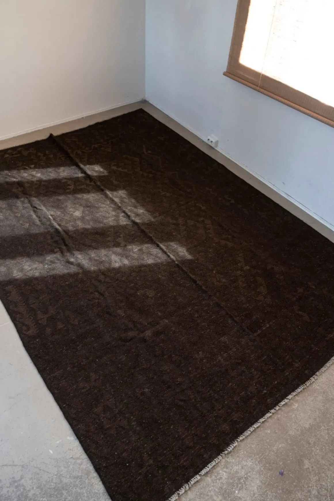 Gulvteppe - Kelim No.35 287x205cm Dark Grey/Brown/Black