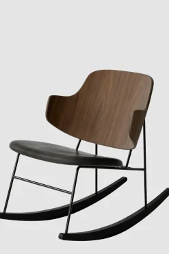 Gyngestol - The Penguin Rocking Chair Dakar 842, Black Steel, Walnut