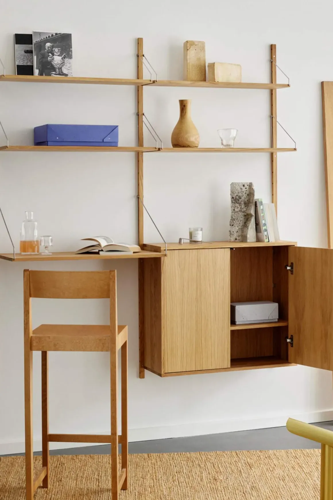 Hylle - Library Natural Oak Desk Add-On H1852