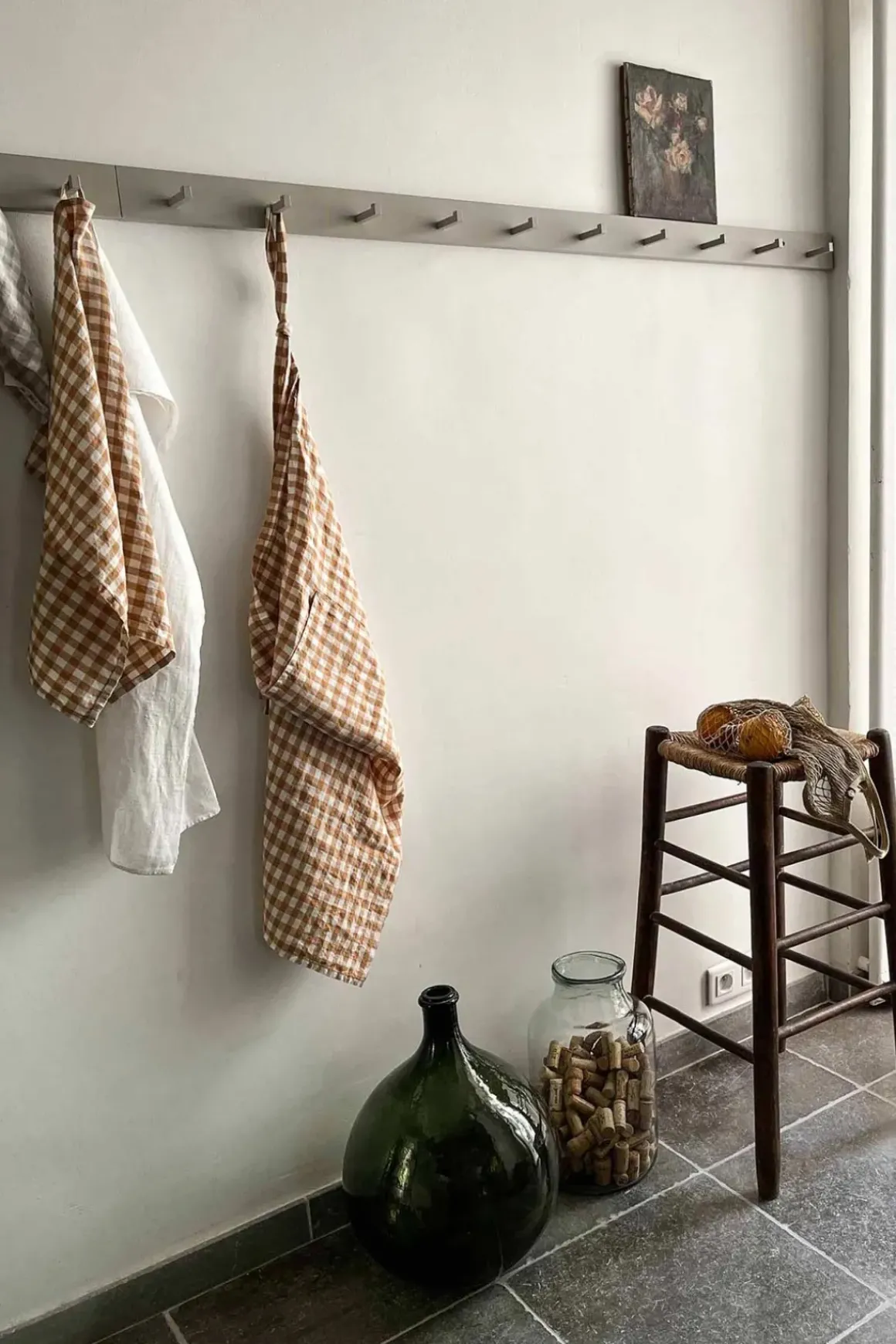 Kjøkkenhåndkle - 50x70cm Lin Gingham Biscuit