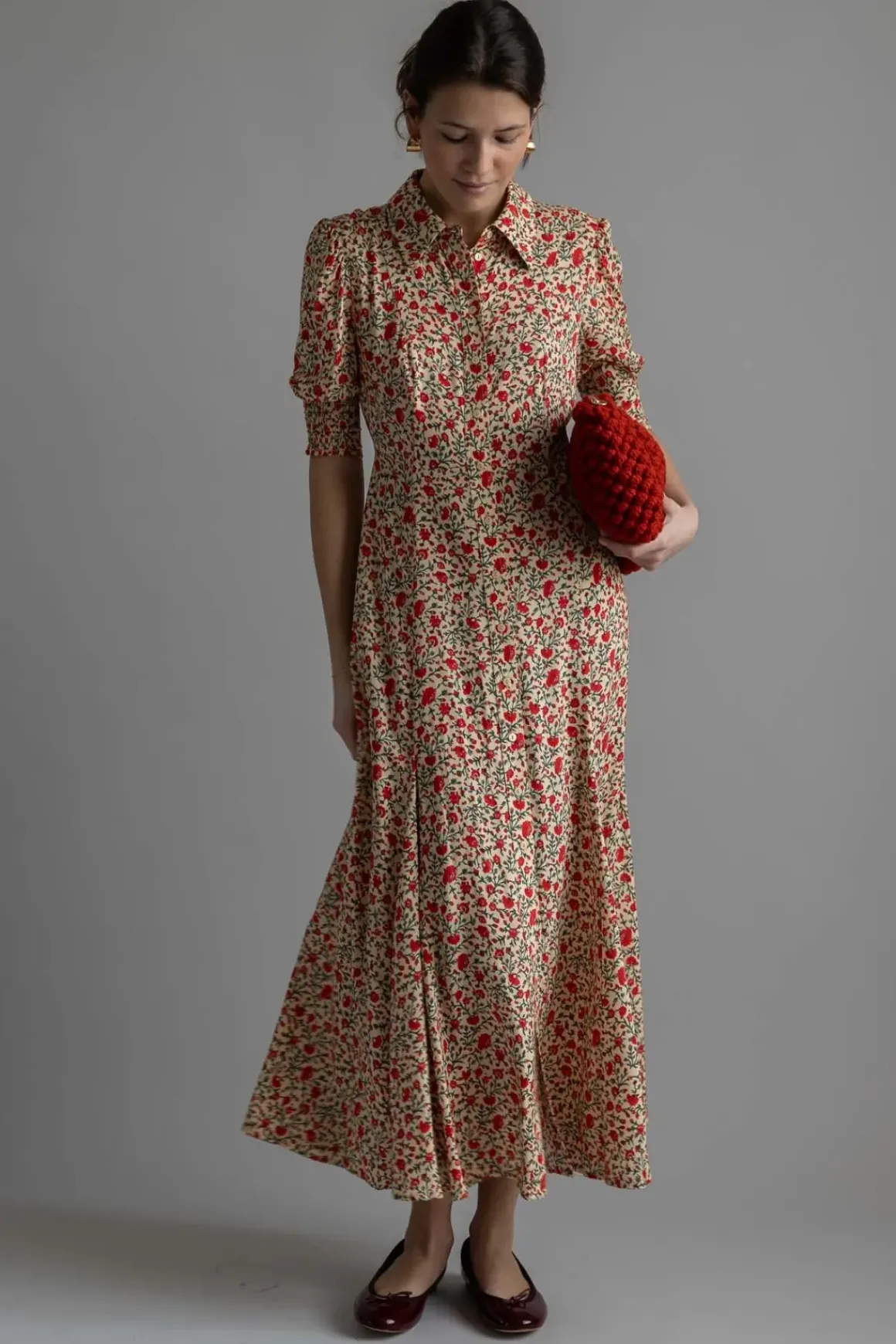 Kjole - Bloom Dress Ditsy Trail Cream