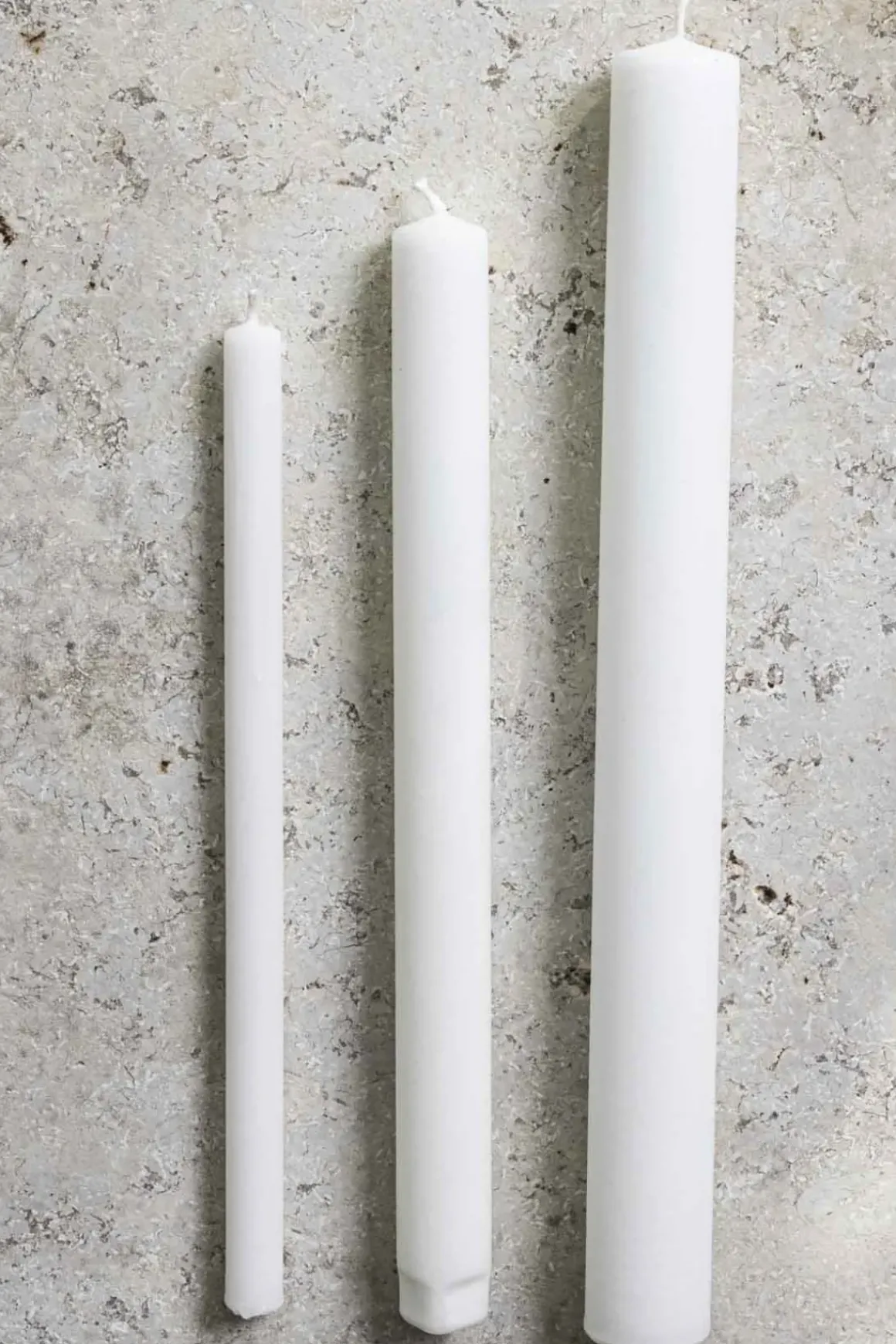 Kronelys - h27cm Hvit