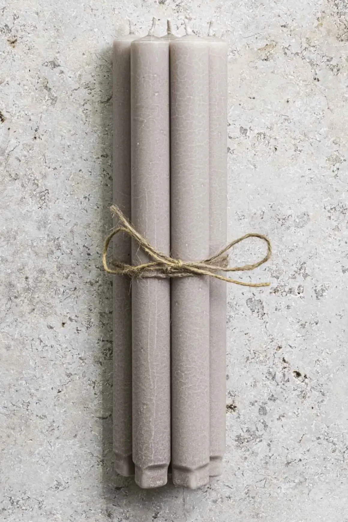 Kronelys - H27cm Latte