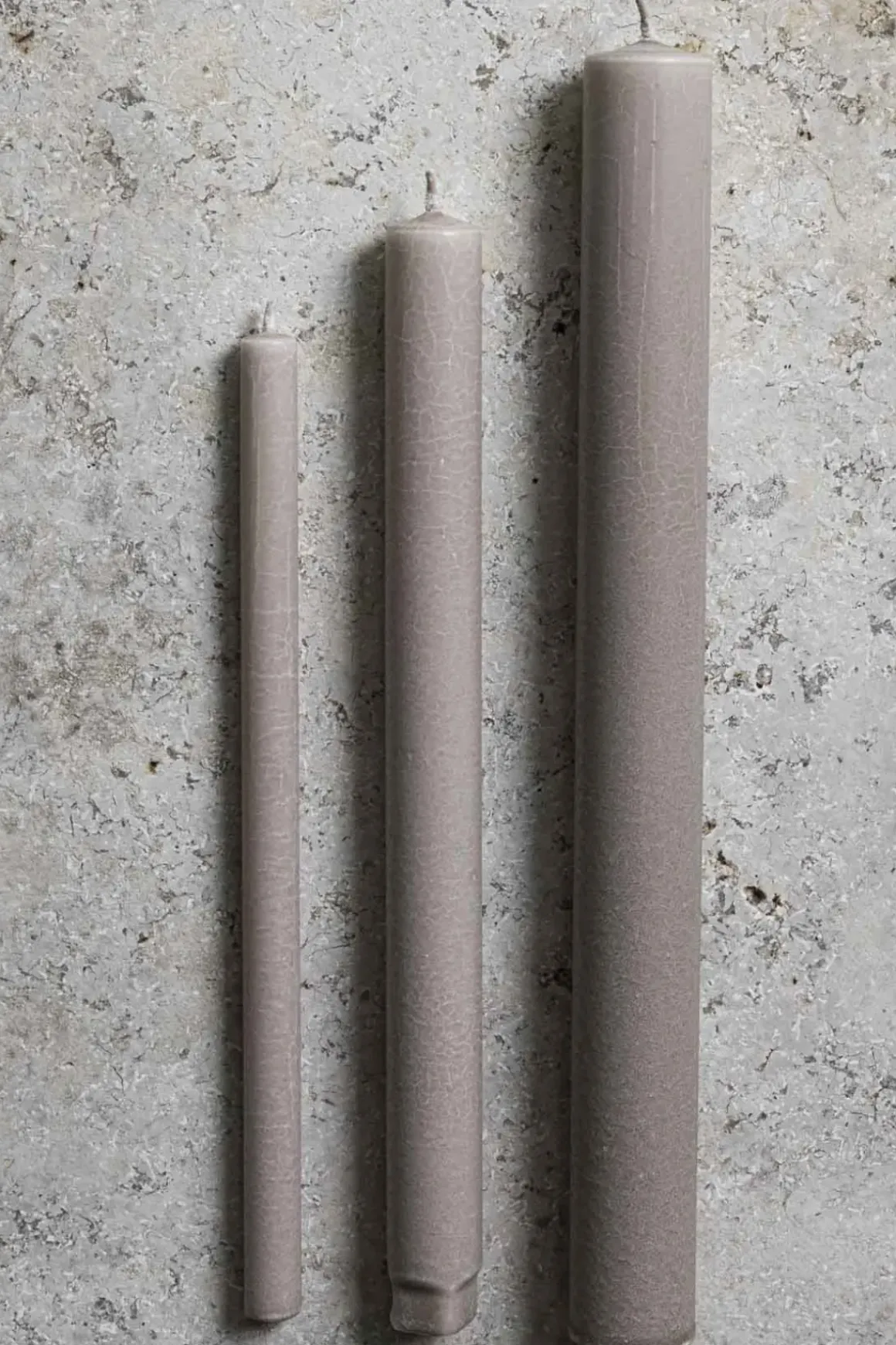 Kronelys - H27cm Latte