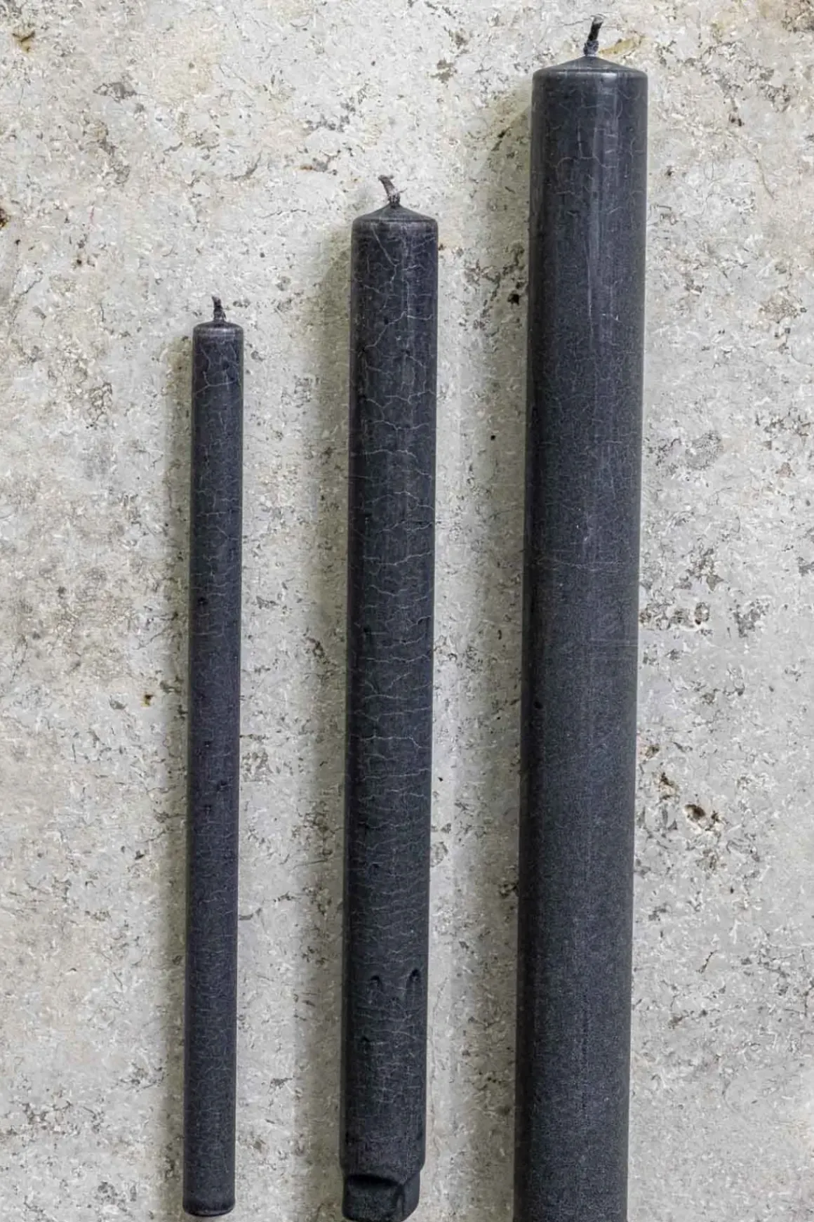 Kronelys - h27cm Sort