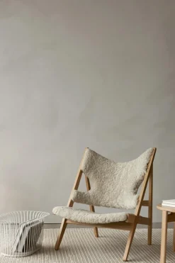 Lenestol - Knitting Lounge Chair, Natural Oak, Sheepskin Natur