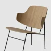 Lenestol - The Penguin Lounge Black Steel, Natural Oak