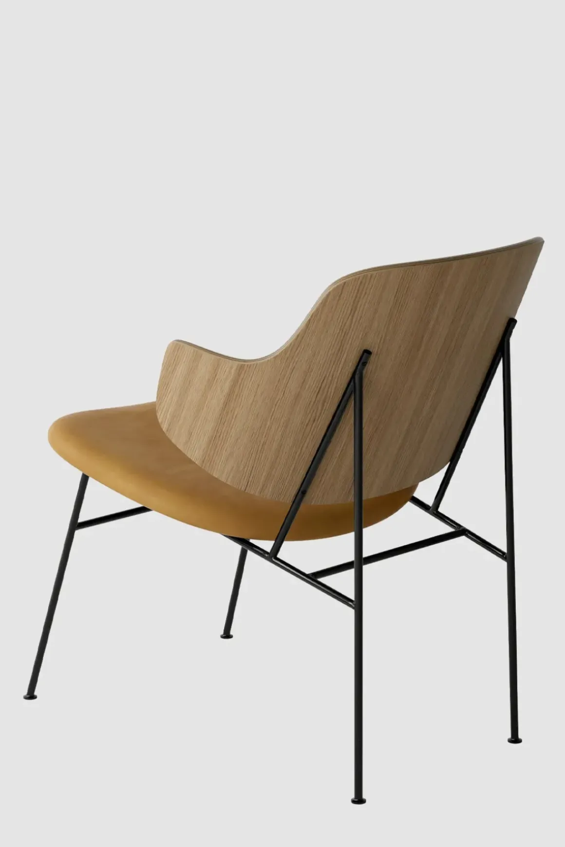 Lenestol - The Penguin Lounge 250 Dakar, Black Steel, Natural Oak