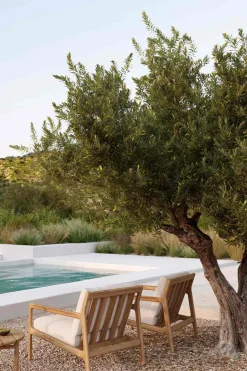 Loungestol - Jack Outdoor Lounge Off-White Teak