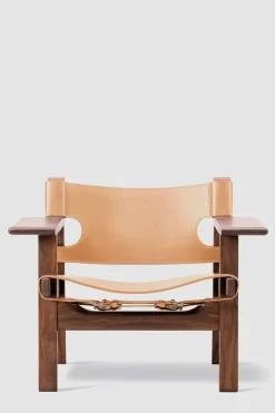 Loungestol - Spanish Chair 2226 Oljet Valnøtt/Natur Lær