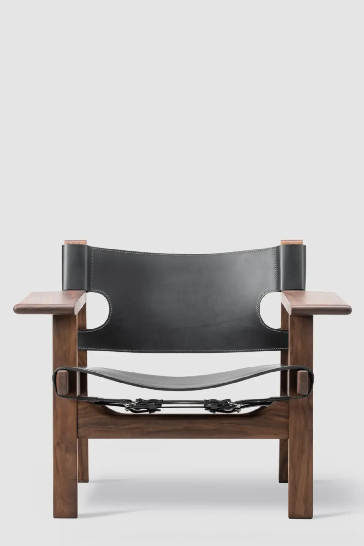 Loungestol - Spanish Chair 2226 Oljet Valnøtt/Sort Lær