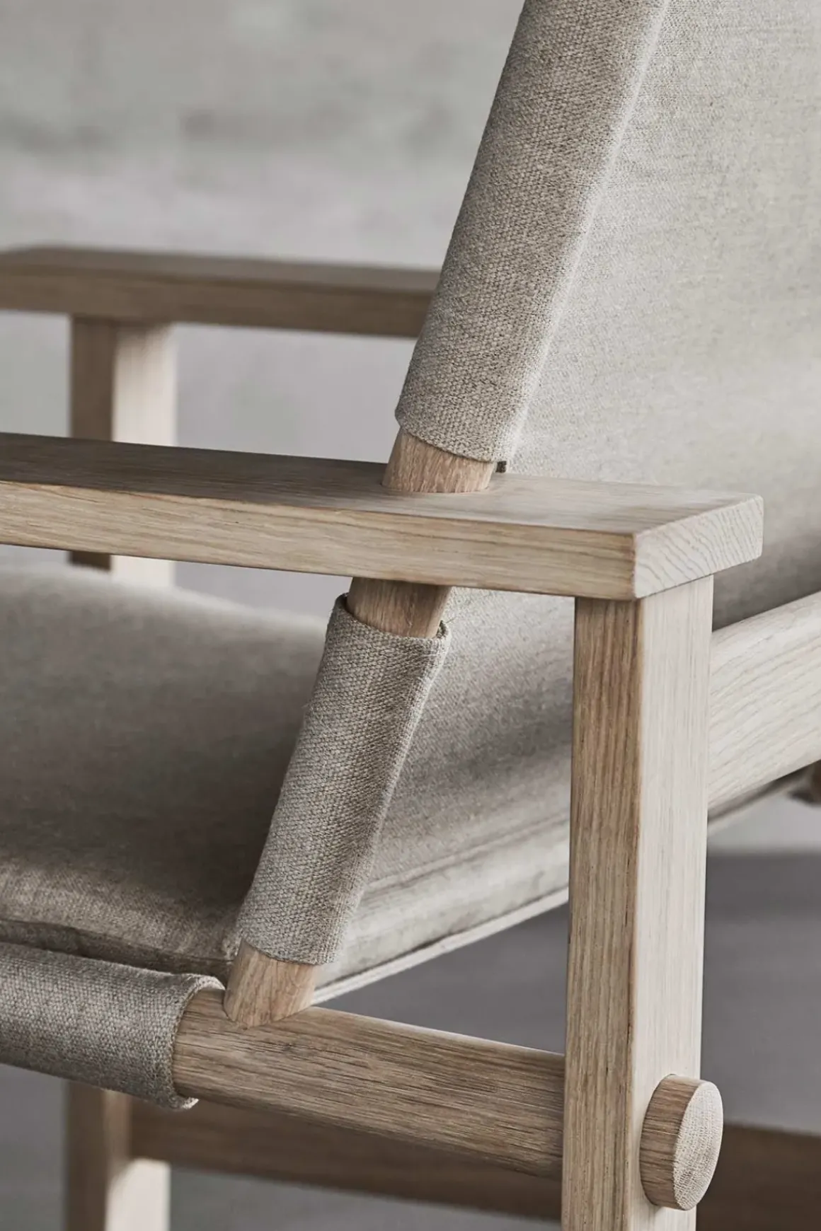 Loungestol - The Canvas Chair 2031 Eik Lys Oljet/Naturfarget Canvas Inkl. Pute
