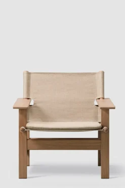 Loungestol - The Canvas Chair 2031 Eik Lys Oljet/Naturfarget Canvas Inkl. Pute