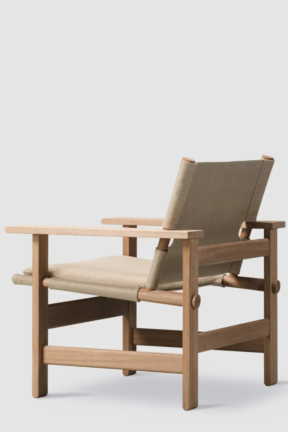 Loungestol - The Canvas Chair 2031 Eik Lys Oljet/Naturfarget Canvas Inkl. Pute