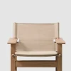 Loungestol - The Canvas Chair Lys Oljet Eik / Naturfarget Canvas