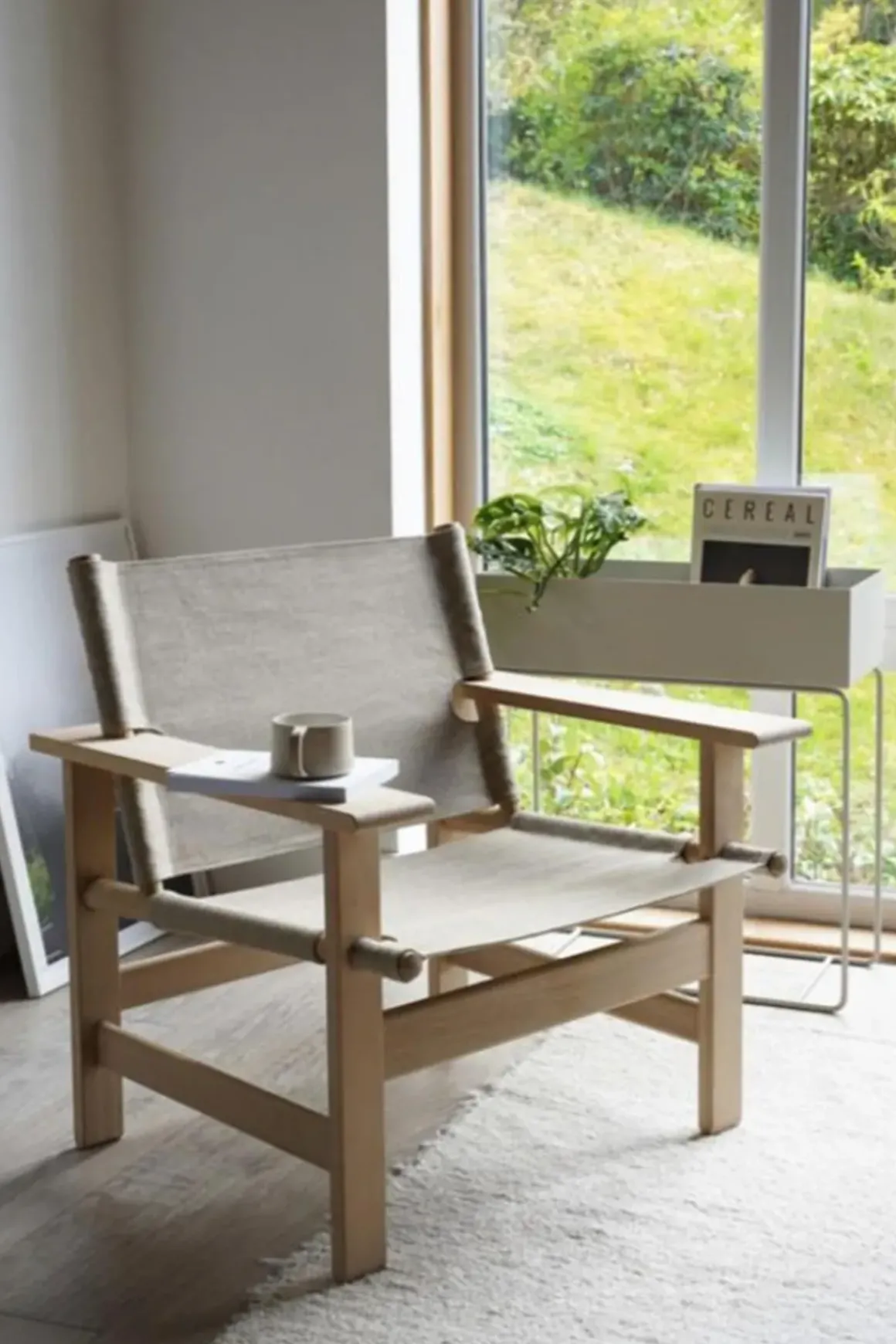 Loungestol - The Canvas Chair 2031 Såpet Eik / Naturfarget Canvas