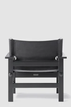 Loungestol - The Canvas Chair 2031 Sortlakkert Eik / Sort Canvas