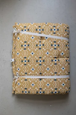 Madrass - 60x100cm Mustard/Off-White/Dark Blue