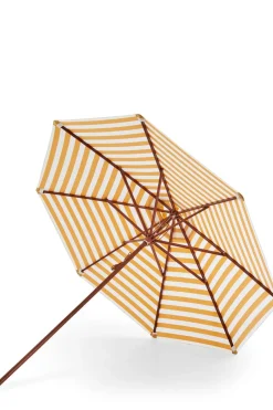 Parasoll - Messina rund Dia270cm Golden Yellow Stripes