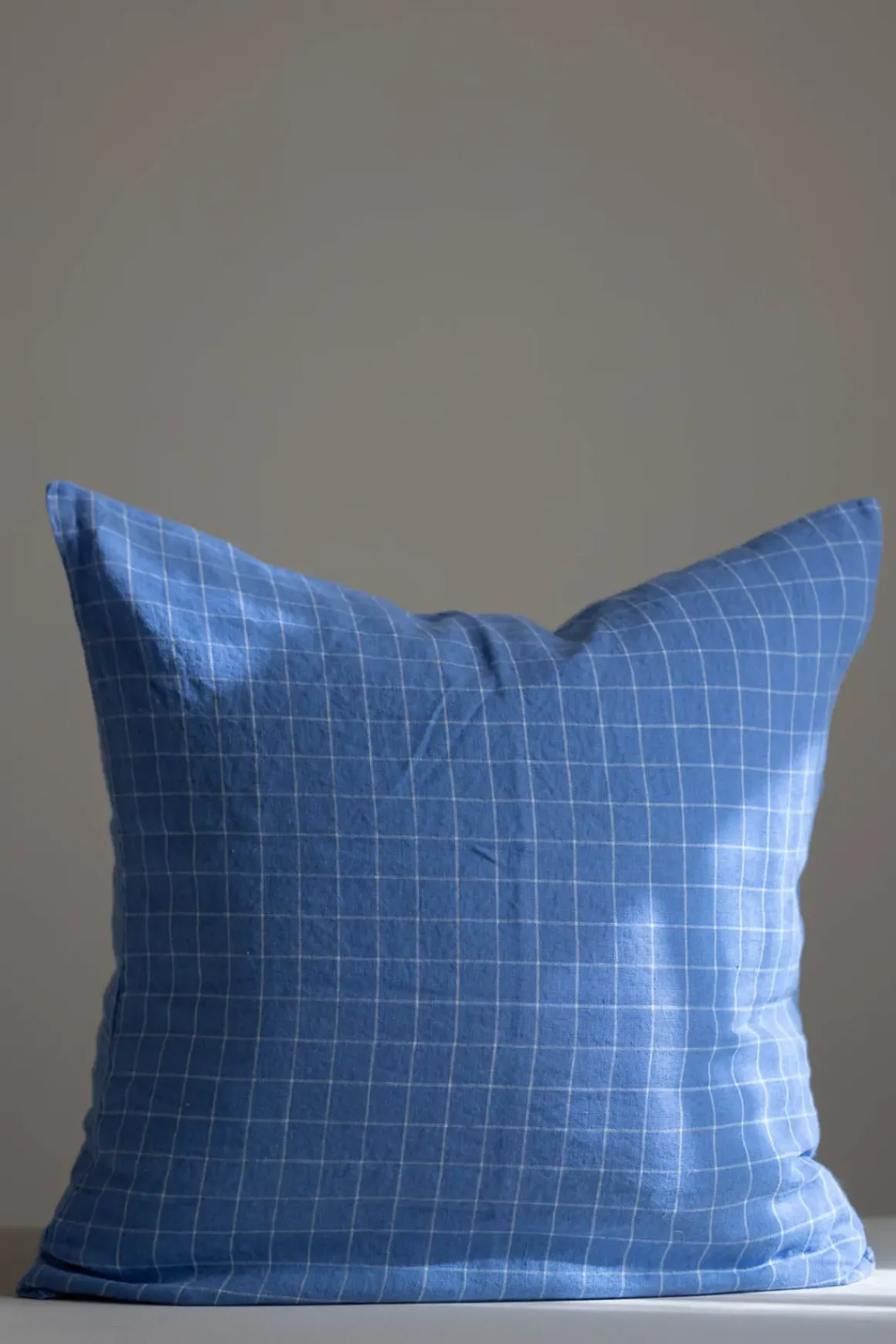 Putetrekk - 50x50cm Blue School Check