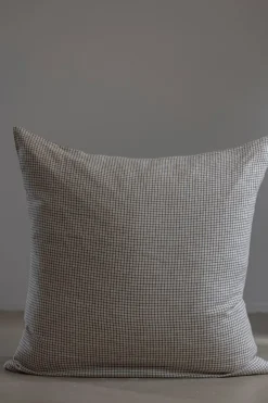 Putetrekk - 65x65cm Brown Checks Noir