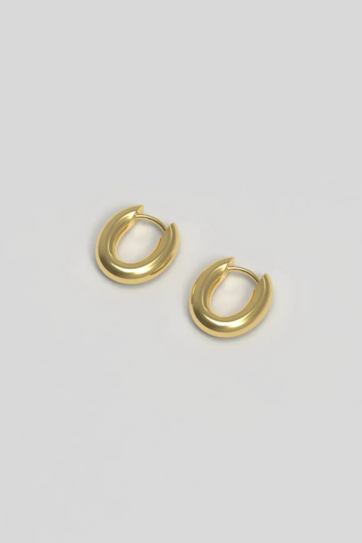 Øredobber - Chunky Hoop Tiny Plated