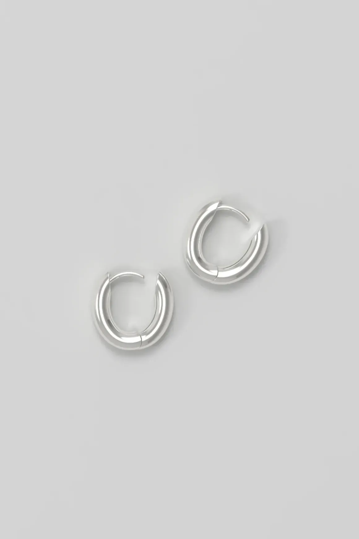 Øredobber - Chunky Hoop Tiny Silver