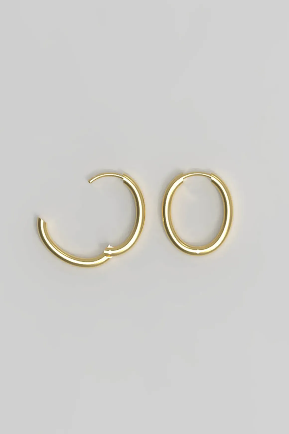 Øredobber - Slim Hoop M Plated
