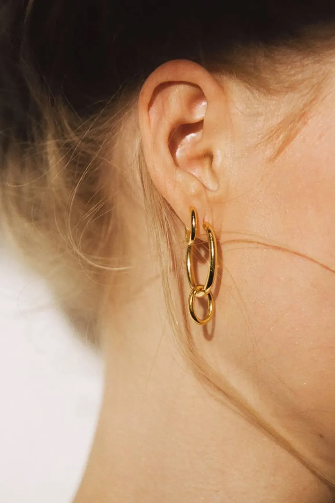 Øredobber - Slim Hoop Tiny Plated