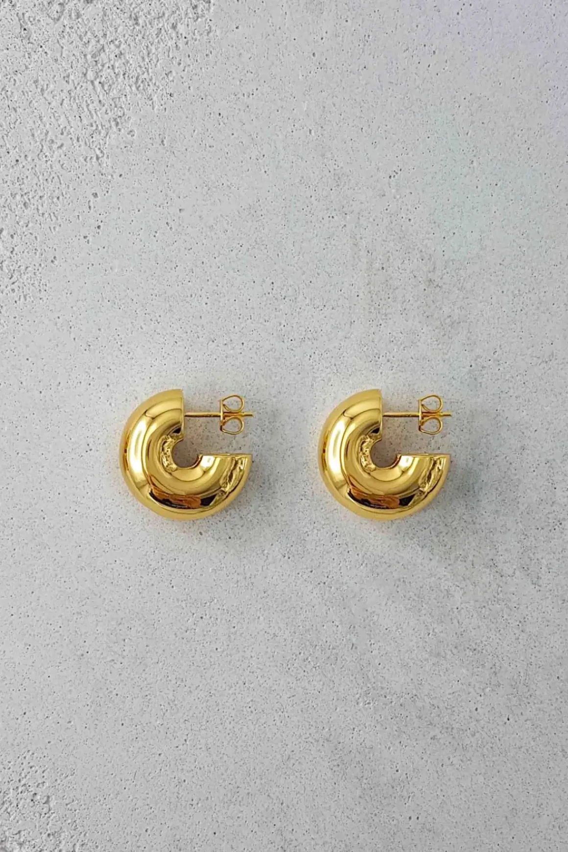 Øreringer - Chubby Hoops Gold