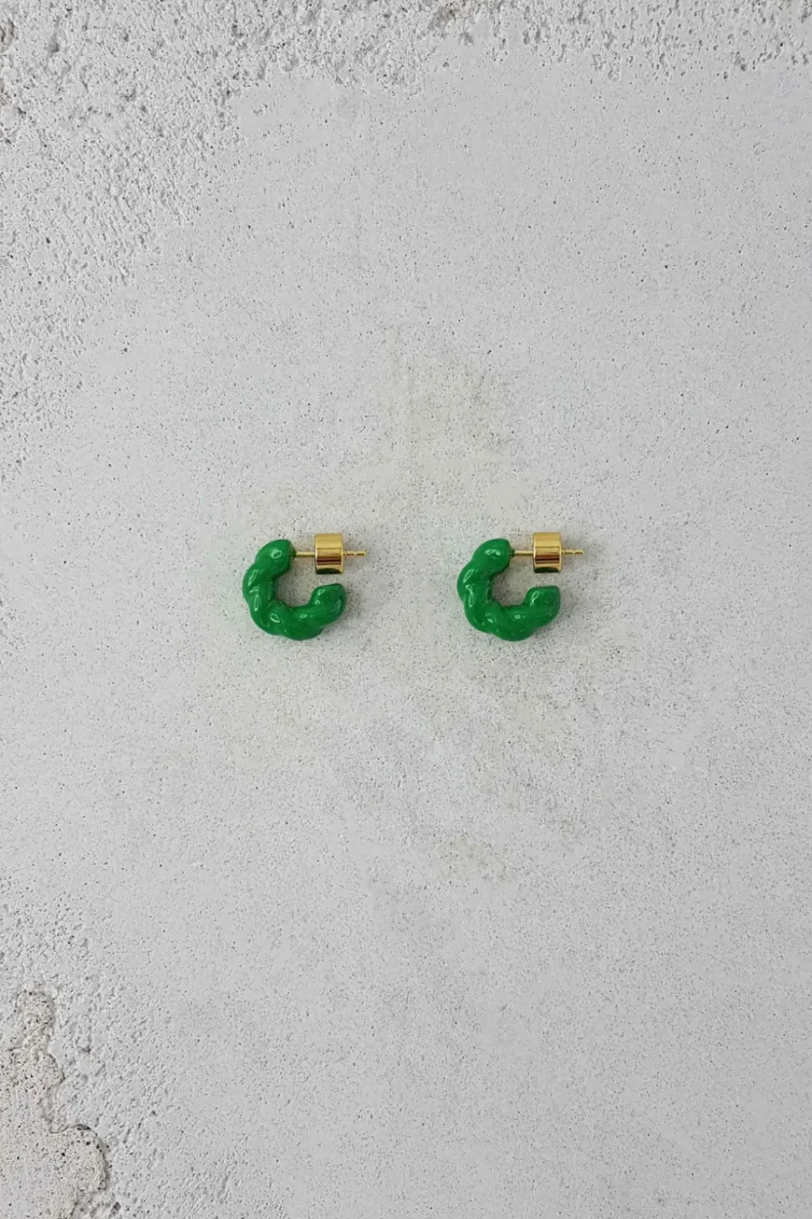 Øreringer - La Grande Bellezza Hoops 15mm Italian Green