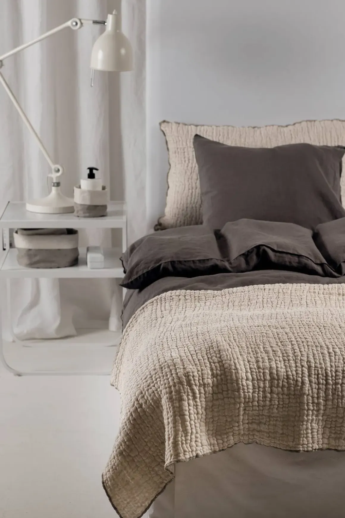 Sengeteppe - Pauline 160x260cm Oatmeal
