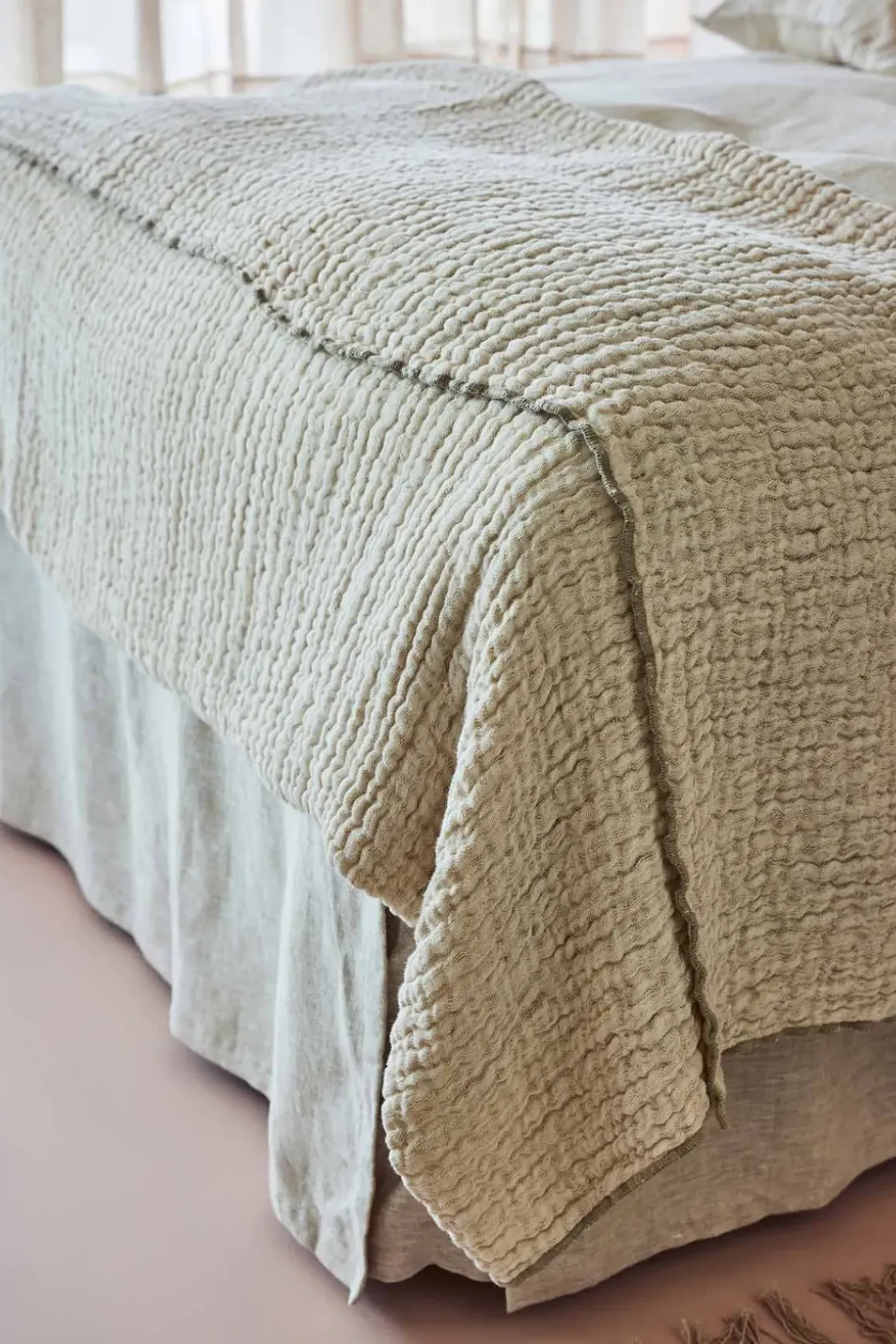 Sengeteppe - Pauline 160x260cm Oatmeal